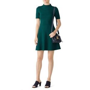 SLATE & WILLOW Green Mock Neck Flare Sheath Dress 1X/ US 14W-16W